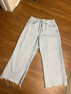 Abercrombie Crop Wide-Leg High Rise Women's Jeans 30 LONG
